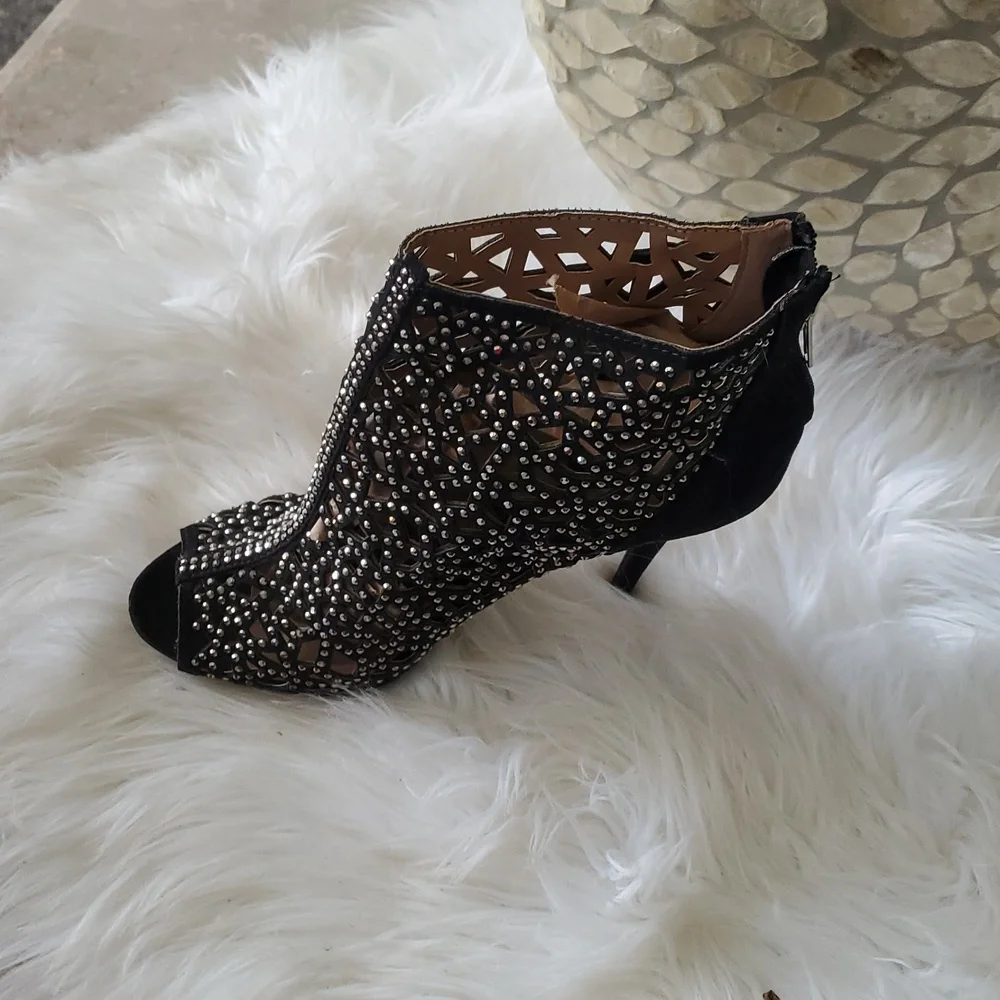 Zigi soho black studded open toe bootie size 7.5 - Picture 15 of 17